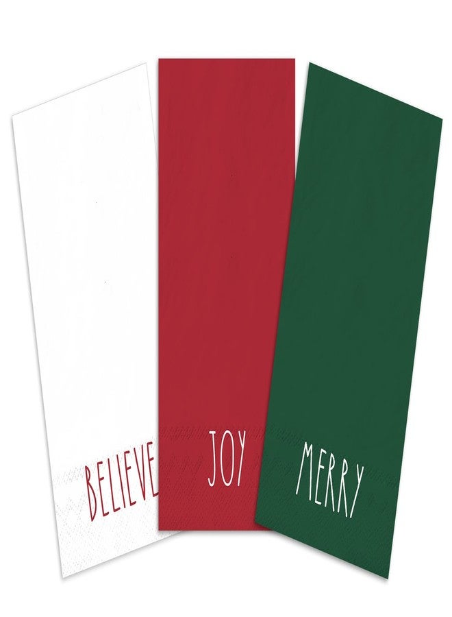 Whaline 150 Pcs Christmas Guest Napkins Red Green White Merry Christmas Paper Napkin Xmas Disposable Hand Towels Dinner Napkin for Xmas Winter Holiday Party Supplies Bathroom Home Kitchen Table Decor - Image 1